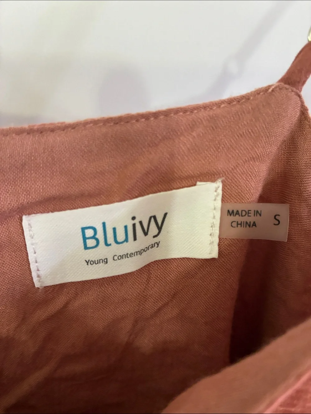 Bluivy Rust Ruffle Mini Dress S - Picture 3 of 6